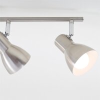 Deckenleuchte Briloner Cup Deckenlampe 4-flammig Spot Schwenkbar Strahler Matt-Nickel