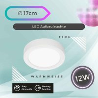 Briloner  Fire LED Deckenlampe Warmweiß Weiß...