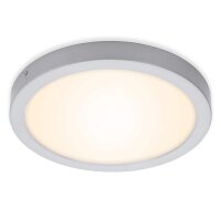 LED Deckenleuchte Fire, Chrom-matt, 21 Watt, 3000K, Ø 30 cm – Briloner