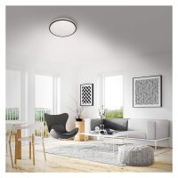 LED Deckenleuchte Skizo, Schwarz, 24 Watt, dimmbar, mit Fernbedienung – Briloner