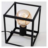 Briloner  Box Tischlampe Black Steel 1-flammig Schwarz