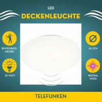 *B-Kartonage Telefunken  LED Deckenlampe 20W Sensor...