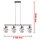 4-flammige Pendelleuchte Swirl, Schwarz, 4 x E27 max. 60W (exkl.), 110 x 130 cm – Briloner