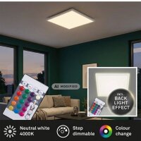 Briloner Slim LED Panel 42x42cm Weiß, RGB...