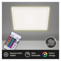 Briloner Slim LED Panel 42x42cm Weiß, RGB...