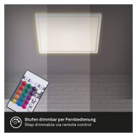 Briloner Slim LED Panel 42x42cm Weiß, RGB Back-Light-Effekt mit Fernbedienung, 22W 4000K