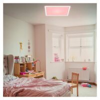 Briloner Slim LED Panel 42x42cm Weiß, RGB Back-Light-Effekt mit Fernbedienung, 22W 4000K