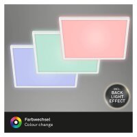 LED Deckenlampe Panel Slim, Weiß, 22 Watt, 4000K, RGB, mit Fernbedienung – Briloner