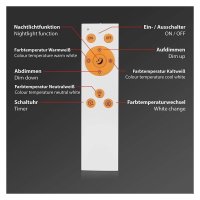 Briloner  Pallas LED Panel Sternenhimmeleffekt Fernbedienung Dimmbar Eckig Weiß