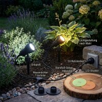 Briloner LED Beetstrahler Schwarz Kunststoff 2-flammig...