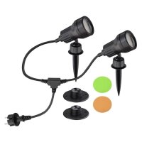 Briloner LED Beetstrahler Schwarz Kunststoff 2-flammig...