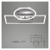 B-Kartonage Deckenleuchte Briloner Frame LED 20W Deckenlampe DIMMBAR per Wandschalter