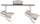 2-flammiger Deckenstrahler Cub, Silber, 2x25W (exkl.), 27,5 x 15 cm – Briloner