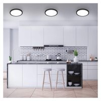 Briloner  Fire Black LED Neutralweiß Deckenlampe Rund