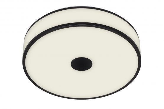 LED Deckenleuchte Dot, Schwarz, 24 Watt, dimmbar, mit Fernbedienung, Ø 46,3 cm – Briloner