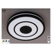LED Deckenleuchte Ripple, Schwarz, 24 Watt, 3000 –...
