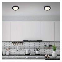 Briloner  Fire Black LED Neutralweiß Deckenlampe Rund