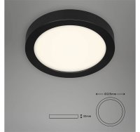 Briloner  Fire Black LED Neutralweiß Deckenlampe Rund