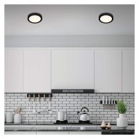 LED Deckenlampe Fire Black, Schwarz, 17 Watt, 4000K, Ø 22,5 cm – Briloner