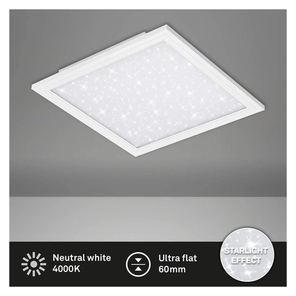 B-Kartonage Briloner  Vesta LED Panel 22W Sternenhimmeleffekt Quadratisch Weiß