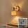 Wandlampe Rhon, Schwarz / Braun / Grau, 25 Watt, E14-Fassung, Holz, Ø 12,5 cm – Briloner