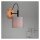 Wandlampe Rhon, Schwarz / Braun / Grau, 25 Watt, E14-Fassung, Holz, Ø 12,5 cm – Briloner