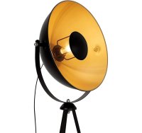 B-Kartonage Stehleuchte Briloner Sand Stehlampe Schwarz-Gold 148 cm