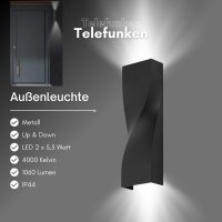 Telefunken  Brügge LED Außenlampe 11W Up -...