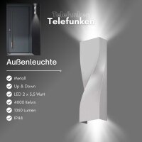 Telefunken LED Außenwandleuchte Up & Down 12W...