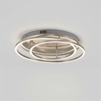 LED Deckenlampe Frame, Nickelmatt, 56 Watt, 3000K, dimmbar, Ø 54,6 cm – Briloner