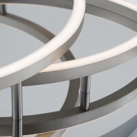 LED Deckenlampe Frame, Nickelmatt, 56 Watt, 3000K, dimmbar, Ø 54,6 cm – Briloner