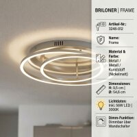 LED Deckenlampe Frame, Nickelmatt, 56 Watt, dimmbar,...