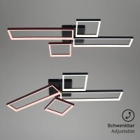 Briloner  Frame LED schwarz dimmbar Fernbedienung Nachtlicht Timer