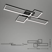 Briloner  Frame LED schwarz dimmbar Fernbedienung Nachtlicht Timer