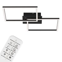 Deckenleuchte Briloner Frame LED Schwarz dimmbar über Fernbedienung Lichtfarbe wählbar