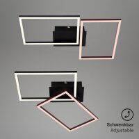 LED Deckenleuchte Frame, Schwarz, 30 Watt, 2700 – 5000K, dimmbar, mit Fernbedienung – Briloner