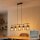 5-flammige Pendelleuchte Retro, Schwarz / Braun, 5 x E27 max. 60W, 96 x 120 cm – Briloner