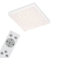 LED Deckenleuchte Sternenhimmel, Weiß, 15 Watt, 3000 – 6500K, dimmbar – Briloner
