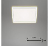 Briloner  Slim LED Panel Back Light Fernbedienung RGB Dimmbar Quadratisch Weiß