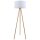 Stehleuchte Briloner Floor Stehlampe 148cm Stoffschirmleuchte Holz Weiß