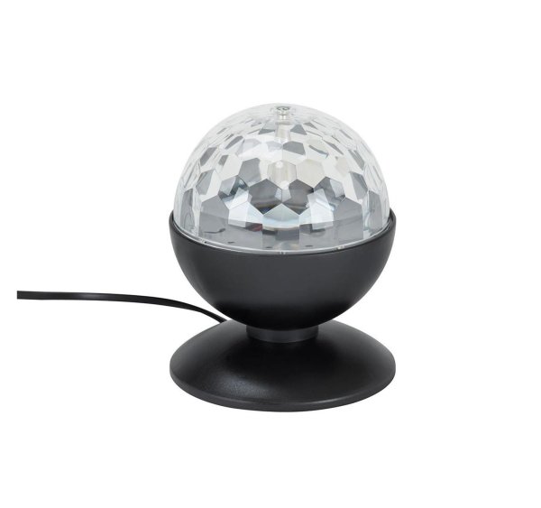 Briloner  Disco Light LED Tischkugel Schwarz Bunte Lichteffekte