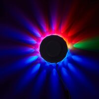 LED-Partylicht Colour Move, Schwarz, RGB, Musiksensor, Ø 12,5 cm – Briloner