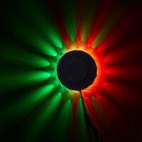 LED-Partylicht Colour Move, Schwarz, RGB, Musiksensor, Ø 12,5 cm – Briloner