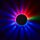 LED-Partylicht Colour Move, Schwarz, RGB, Musiksensor, Ø 12,5 cm – Briloner