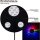 LED-Partylicht Colour Move, Schwarz, RGB, Musiksensor, Ø 12,5 cm – Briloner