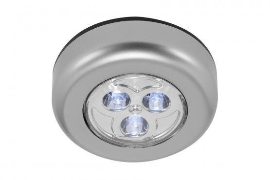 Push Light LED-Pushlampe, Titanfarbig, Ø 6,8 cm – Briloner
