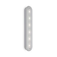 Akku-Tischleuchte Row, Silberfarbig, 2 Watt, 30,5 x 6,3 x 2,6 cm – Briloner