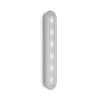 Briloner  Row LED Unterbauleuchte Push Light Timerfunktion Batteriebetrieben Silberfarbig