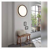 Deckenleuchte Briloner LED 22W Deckenlampe backlight Effekt Schwarz Rund