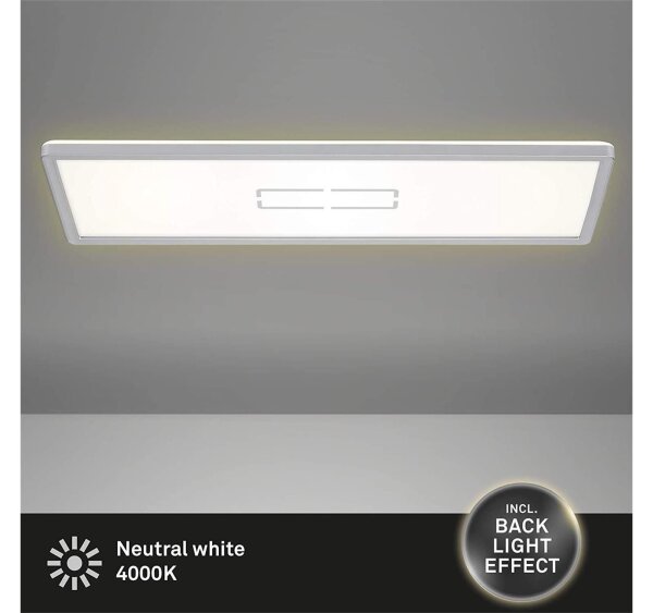 LED Deckenleuchte Free, Silber, 22 Watt, 58 x 20 x 2,9 cm – Briloner